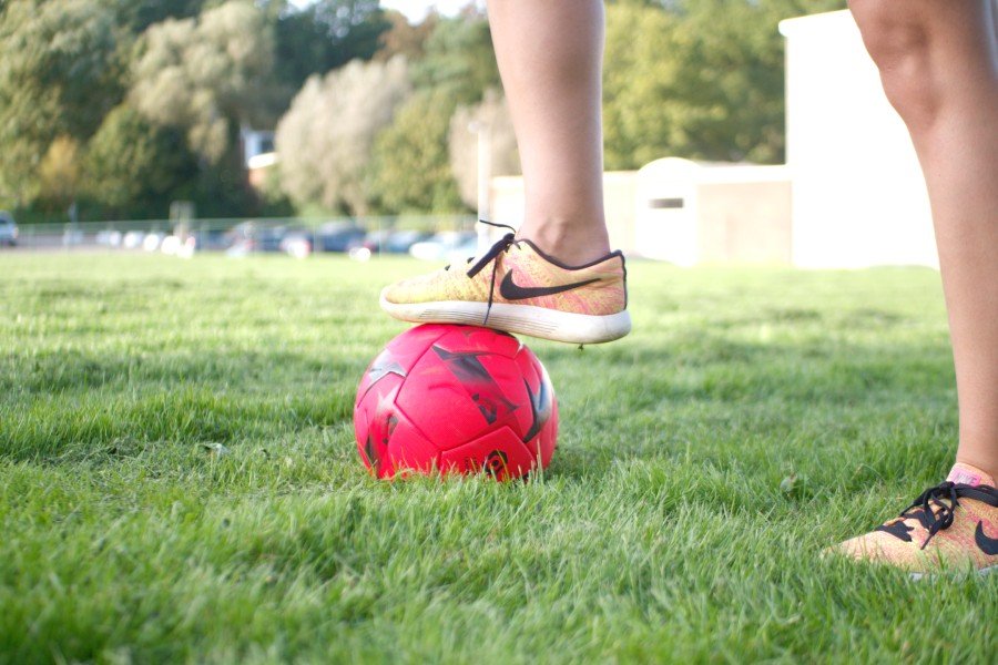 Ballon de foot en cours de test
